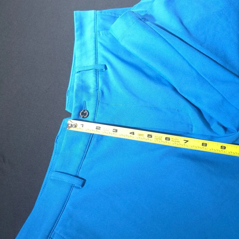 Dunning‎ Golf Shorts Men's 32 Blue Chino Casual Solid Performance Preppy Sports